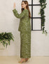 BAJU KURUNG KEDAH FIONA (OLIVE GREEN)